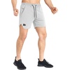 image:imageBROKIG 2Pack Mens 5 inch Stretch Lightweight Workout Running Shorts Fitted  Quick DryComfortableGymAthletic FitBodybuildingSplitLegInvisible Zip PocketSportPolyester Spandex BlendBreathableBlackLight Grey