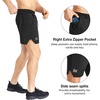 image:imageBROKIG 2Pack Mens 5 inch Stretch Lightweight Workout Running Shorts Fitted  Quick DryComfortableGymAthletic FitBodybuildingSplitLegInvisible Zip PocketSportPolyester Spandex BlendBreathableBlackDark Grey