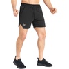 image:imageBROKIG 2Pack Mens 5 inch Stretch Lightweight Workout Running Shorts Fitted  Quick DryComfortableGymAthletic FitBodybuildingSplitLegInvisible Zip PocketSportPolyester Spandex BlendBreathableBlackDark Grey