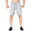 image:imageBROKIG Mens Thighs Mesh Gym Workout Shorts Bodybuilding Slim Athletic Running Shorts for Men with Zipper PocketsBlacklight Grey
