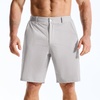 image:imageBROKIG 9 Mens Casual Golf Shorts Tailored Fit Work ShortsLight Grey