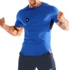image:imageBROKIG 3Pack Mens Lightweight Muscle Gym Shirts Workout Athletic T Shirt  Irregular HemSide SplitsUnderarm MeshMuscle Shaping Seams Line4 Way StretchBreathableQuick DryShort SleeveComfortableBlackDark GreyBlue