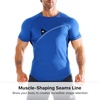 image:imageBROKIG 3Pack Mens Lightweight Muscle Gym Shirts Workout Athletic T Shirt  Irregular HemSide SplitsUnderarm MeshMuscle Shaping Seams Line4 Way StretchBreathableQuick DryShort SleeveComfortableBlackDark GreyBlue