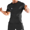 image:imageBROKIG 3Pack Mens Lightweight Muscle Gym Shirts Workout Athletic T Shirt  Irregular HemSide SplitsUnderarm MeshMuscle Shaping Seams Line4 Way StretchBreathableQuick DryShort SleeveComfortableBlackDark GreyLight Grey