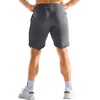 image:imageBROKIG Mens ZipSlim Workout Athletic Gym Running Shorts  Irregular HemCloser Back Zip PocketTrainingSportsBodybuildingMoisture WickingComfortable Cotton Polyester BlendDark Grey