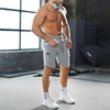 image:imageBROKIG Mens ZipSlim Workout Athletic Gym Running Shorts  Irregular HemCloser Back Zip PocketTrainingSportsBodybuildingMoisture WickingComfortable Cotton Polyester BlendLight Grey