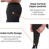 image:imageBROKIG Mens Workout Running Sweatpants Gym Jogger Pants Tapered Sweat Pants  Carrot Fit Ankle Cuffs Design Deep Zip PocketAthletic Sweat PantsCotton Polyester BlendElastic Waistband with DrawstringBlackdark Gray