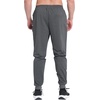 image:imageBROKIG Mens Workout Running Sweatpants Gym Jogger Pants Tapered Sweat Pants  Carrot Fit Ankle Cuffs Design Deep Zip PocketAthletic Sweat PantsCotton Polyester BlendElastic Waistband with DrawstringDark Gray