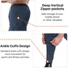 image:imageBROKIG Mens Workout Running Sweatpants Gym Jogger Pants Tapered Sweat Pants  Carrot Fit Ankle Cuffs Design Deep Zip PocketAthletic Sweat PantsCotton Polyester BlendElastic Waistband with DrawstringNavy Blue