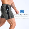 image:imageBROKIG Mens Workout Athletic Lightweight Stretch Gym Shorts  DriArmorRunning5 Inch Inseam ShortSide Breathable Mesh PanelsDeep Mesh Zip PocketLeg Enhancing SeamSplitLegQuick DryDark Grey