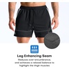 image:imageBROKIG Mens Workout Athletic Lightweight Stretch Gym Shorts  DriArmorRunning5 Inch Inseam ShortSide Breathable Mesh PanelsDeep Mesh Zip PocketLeg Enhancing SeamSplitLegQuick DryBlackDark Grey