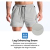 image:imageBROKIG Mens Workout Athletic Lightweight Stretch Gym Shorts  DriArmorRunning5 Inch Inseam ShortSide Breathable Mesh PanelsDeep Mesh Zip PocketLeg Enhancing SeamSplitLegQuick DryLight Grey