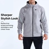 image:imageBROKIG Mens Zip Up Performance Track Running JacketsCasual Gym Hoodies  Lightweight Breathable Soft Dry Fit FullZip Workout Hoodies Daily Street wear Fitness Training Althletic Warm UpLight Grey
