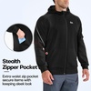 image:imageBROKIG Mens Zip Up Performance Track Running JacketsCasual Gym Hoodies  Lightweight Breathable Soft Dry Fit FullZip Workout Hoodies Daily Street wear Fitness Training Althletic Warm UpBlack