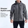 image:imageBROKIG Mens Zip Up Performance Track Running JacketsCasual Gym Hoodies  Lightweight Breathable Soft Dry Fit FullZip Workout Hoodies Daily Street wear Fitness Training Althletic Warm UpBlackdark Grey