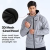 image:imageBROKIG Mens Zip Up Performance Track Running JacketsCasual Gym Hoodies  Lightweight Breathable Soft Dry Fit FullZip Workout Hoodies Daily Street wear Fitness Training Althletic Warm UpLight Grey