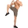image:imageBROKIG Mens 7 Inch Slim Fit Gym Workout Shorts Tapered Running Shorts  Fitted Hidden Zipper Pocket Duable Knee Long Athletic Jogger Shorts for Squat Weightlifting Training Lounging Casual WearBeige