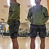image:imageBROKIG Mens 7 Inch Slim Fit Gym Workout Shorts Tapered Running Shorts  Fitted Hidden Zipper Pocket Duable Knee Long Athletic Jogger Shorts for Squat Weightlifting Training Lounging Casual WearCamo Green