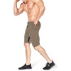 image:imageBROKIG Mens 7 Inch Slim Fit Gym Workout Shorts Tapered Running Shorts  Fitted Hidden Zipper Pocket Duable Knee Long Athletic Jogger Shorts for Squat Weightlifting Training Lounging Casual WearBeige