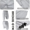 image:imageBROKIG Mens 7 Inch Slim Fit Gym Workout Shorts Tapered Running Shorts  Fitted Hidden Zipper Pocket Duable Knee Long Athletic Jogger Shorts for Squat Weightlifting Training Lounging Casual WearBlacklight Grey