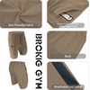 image:imageBROKIG Mens 7 Inch Slim Fit Gym Workout Shorts Tapered Running Shorts  Fitted Hidden Zipper Pocket Duable Knee Long Athletic Jogger Shorts for Squat Weightlifting Training Lounging Casual WearBeige