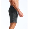 image:imageBROKIG Mens Lightweight Gym Workout Running Stretch Shorts  AdiArmor7 Inch InseamQuick DryStretchDeep Mesh PocketsAthletic FitNylon Spandex BlendReflective lineComfortableSportBlackDark Grey