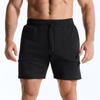 image:imageBROKIG Mens Slim Fit Performance Athletic Gym Shorts 7 Inch  ZeroArmor AntiChafingPremium Breathable Casual Comfort Zipper Pocket Cotton Shorts for Workout Running LoungingBlackDark Grey