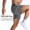 image:imageBROKIG Mens Slim Fit Performance Athletic Gym Shorts 7 Inch  ZeroArmor AntiChafingPremium Breathable Casual Comfort Zipper Pocket Cotton Shorts for Workout Running LoungingDark Grey