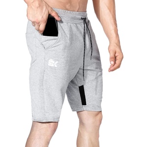 image:imageBROKIG Mens 7 Inch Slim Fit Gym Workout Shorts Tapered Running Shorts  Fitted Hidden Zipper Pocket Duable Knee Long Athletic Jogger Shorts for Squat Weightlifting Training Lounging Casual WearLight Grey