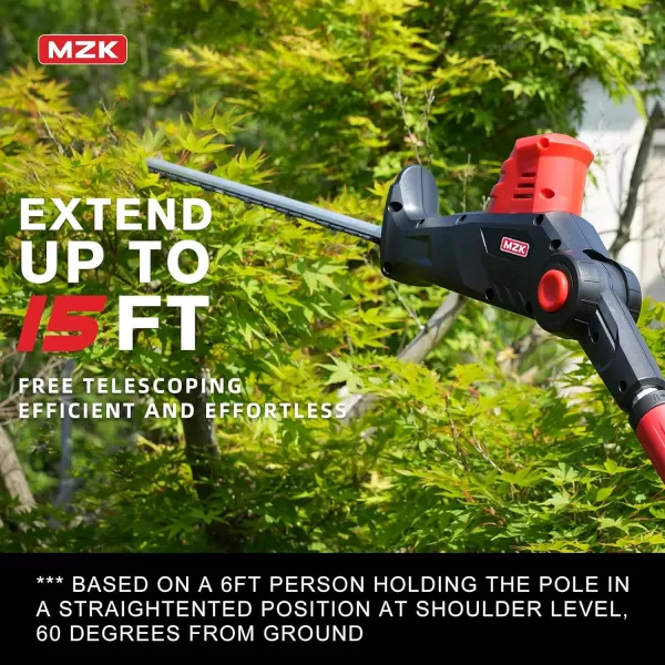 MZK 22.4'' Cordless Hedge Trimmer, 20V Bush Trimmer, Handheld Hedge Cutter, Grass Shrub Trimmer, Lightweight &amp; Compact Trimmer