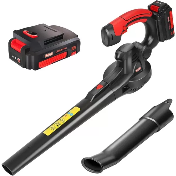 MZK Cordless Leaf Blower,20V Battery Powered Leaf Blower for Lawn Care, Electric Lightweight Mini Leaf Blower