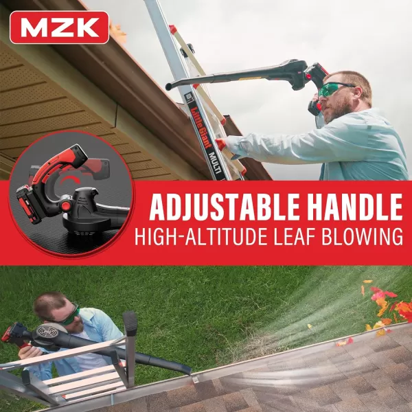 MZK Cordless Leaf Blower,20V Battery Powered Leaf Blower for Lawn Care, Electric Lightweight Mini Leaf Blower