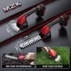 imageMZK 3in1 20V Pole Mini Hedge Trimmer ampamp Grass Shear 13ft Reach Electric Hedge Trimmer with Extension Pole MultiAngle for Garden LawnBattery and Charger IncludedHT08D11