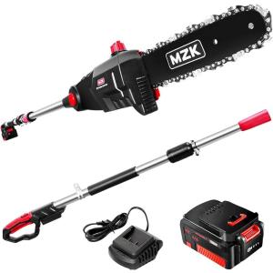 imageMZK 8 Cordless Pole Saw 4AH Battery Powered Pole Saws 13Foot Reach Chain Saw for Tree Trimming with Oiling System 20V Electric Pole Chainsaw MultiAngle HeadBattery and Fast Charger Included8