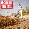 imageMZK 20V Brushless Leaf Blower 600CFM Electric Cordless Leaf Blower with 40Ah Battery and Fast Charger Lightweight for Patio Cleaning Lawn Care Blowing Fallen Leaves and Dust