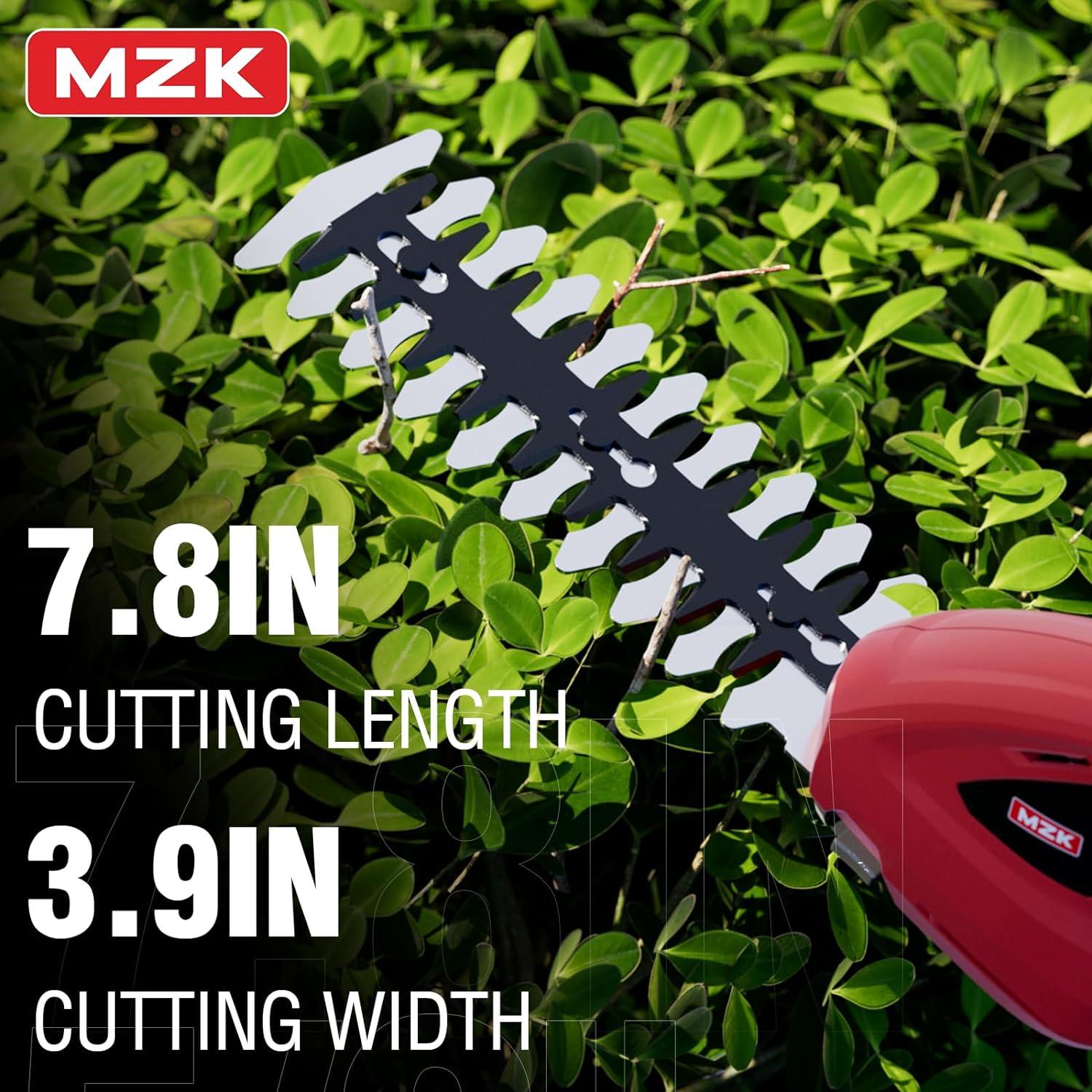 imageMZK 20V Cordless Hedge Trimmer Electric Shrub Trimmer Grass Shears Handheld Grass Cutter Hedge Shear for Garden Lawn20Ah Battery and Charger IncludedHT08D1072V