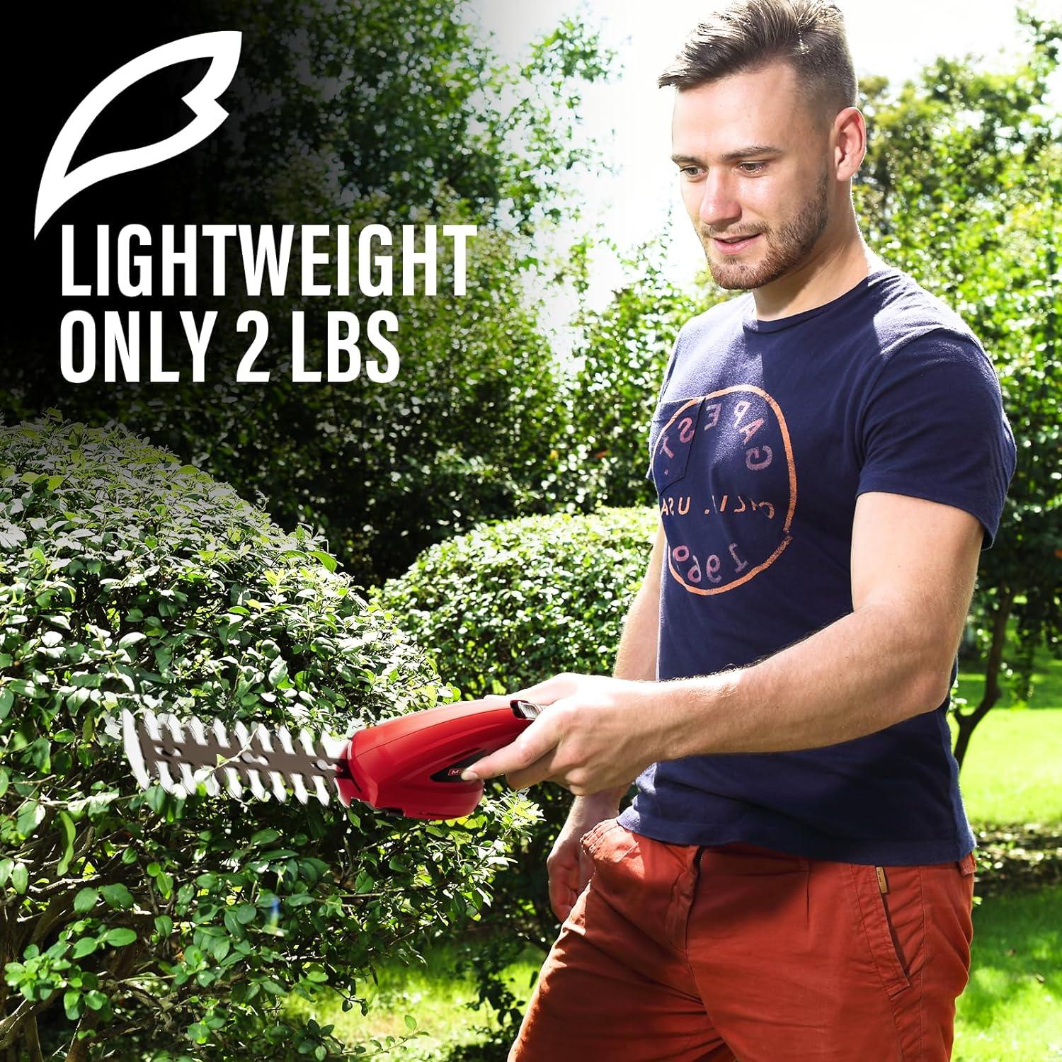 imageMZK 20V Cordless Hedge Trimmer Electric Shrub Trimmer Grass Shears Handheld Grass Cutter Hedge Shear for Garden Lawn20Ah Battery and Charger IncludedHT08D1072V