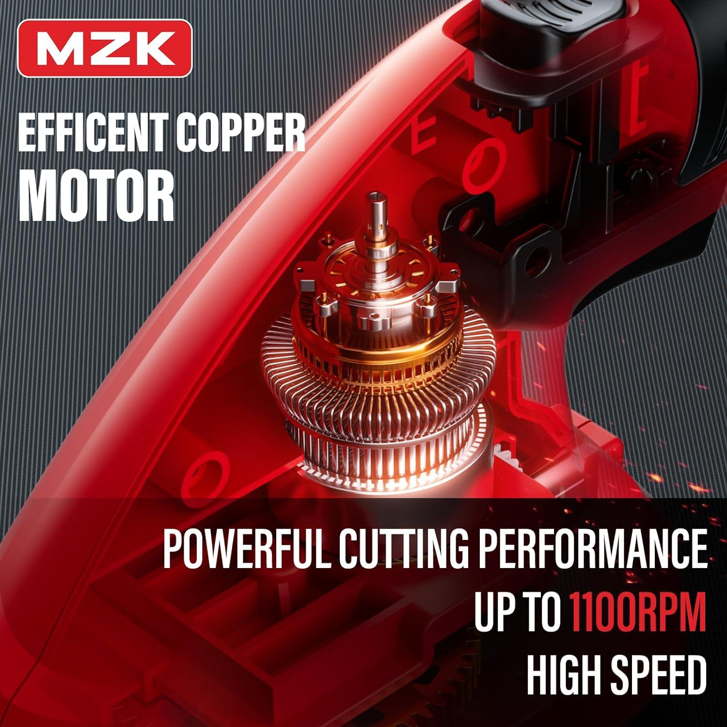 imageMZK 20V Cordless Hedge Trimmer Electric Shrub Trimmer Grass Shears Handheld Grass Cutter Hedge Shear for Garden Lawn20Ah Battery and Charger IncludedHT08D1072V