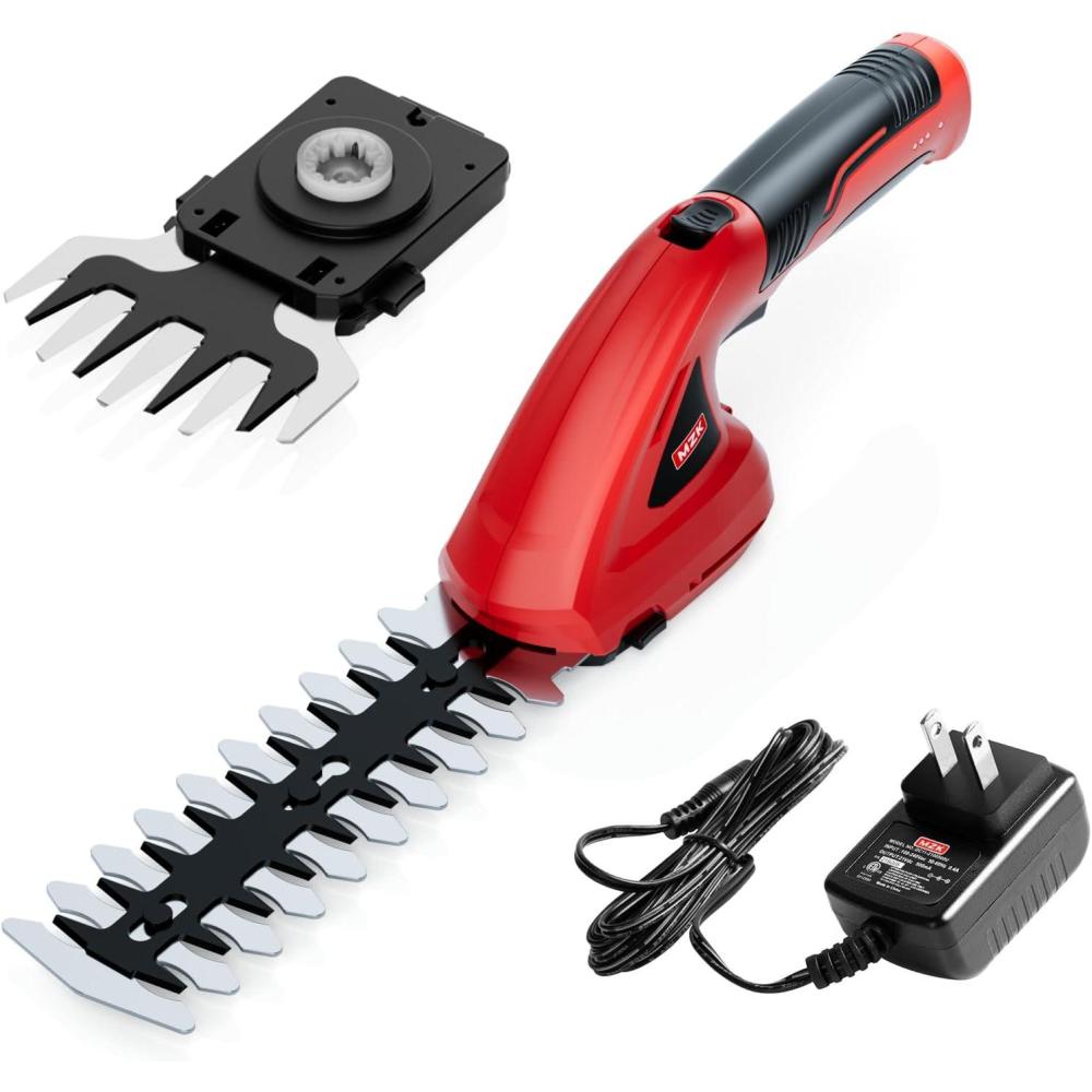 imageMZK 20V Cordless Hedge Trimmer Electric Shrub Trimmer Grass Shears Handheld Grass Cutter Hedge Shear for Garden Lawn20Ah Battery and Charger IncludedHT08D1072V