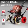imageMZK 12Inch Corded Electric TillerCultivator for Gardening 8inch tillling Depth with Adjustable Wheels Electric Garden Rototiller for LawnYardGarden Soil DiggingTC12A03Red