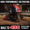 imageMZK 16Inch 135Amp Corded Electric TillerCultivator 8inch tillling Depth with Adjustable Wheels Foldable Electric Rototiller for LawnYardGarden Soil DiggingTC16A08Red