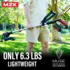 imageMZK 20V 12 Cordless String Trimmer Grass TrimmerampampEdger with 8 Replacement Spools Battery Powered Weed Trimmer with Auto Line Feed for Garden Lawn2  2AH Battery and Charger IncludedST12D07Red Black