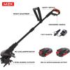 imageMZK 20V Cordless Tiller Cultivator with Steel Tines8inch Wide Battery Powered Garden Cultivator 360RPM Electric Tiller for LawnGardeningSoil Cultivation2AH BatteryampampCharger IncludedTC08D012 Batteries