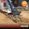 imageMZK 20V Cordless Tiller Cultivator with Steel Tines8inch Wide Battery Powered Garden Cultivator 360RPM Electric Tiller for LawnGardeningSoil Cultivation2AH BatteryampampCharger IncludedTC08D012 Batteries