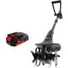 imageMZK 20V Cordless Tiller Cultivator with Steel Tines8inch Wide Battery Powered Garden Cultivator 360RPM Electric Tiller for LawnGardeningSoil Cultivation2AH BatteryampampCharger IncludedTC08D011 Battery