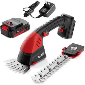 imageMZK 20V Cordless Hedge Trimmer Electric Shrub Trimmer Grass Shears Handheld Grass Cutter Hedge Shear for Garden Lawn20Ah Battery and Charger IncludedHT08D1020V