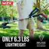 imageMZK 20V 12 Cordless String Trimmer Grass TrimmerampampEdger with 8 Replacement Spools Battery Powered Lightweight Weed Trimmer with Auto Line Feed for Garden Lawn2  2AH Battery and Charger IncludedRed Black