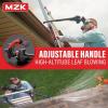 imageMZK Cordless Leaf Blower20V Battery Powered Electric Blower for Lawn Care Electric Lightweight Leaf Blower for Blowing Leaves Patio Cleaning and Dust2  2Ah Battery ampamp Charger IncludedLF40D13