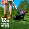 image:imageMZK 20V 12 Cordless String Trimmer Grass TrimmerampEdger with 8 Replacement Spools Battery Powered Weed Trimmer with Auto Line Feed for Garden Lawn2  4AH Battery and Charger IncludedST12D07Red Black