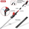 image:imageMZK 20V MAX 23inch Cordless Pole Hedge Trimmer Attachment 8Feet Reach Electric Hedge Trimmer with Extension Pole MultiAngle for Garden Lawn TrimmingTwo Batteries and Charger IncludedRED BLACK